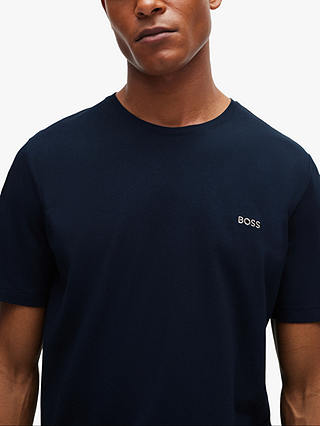 BOSS Logo Cotton Blend Lounge Top, Dark Blue