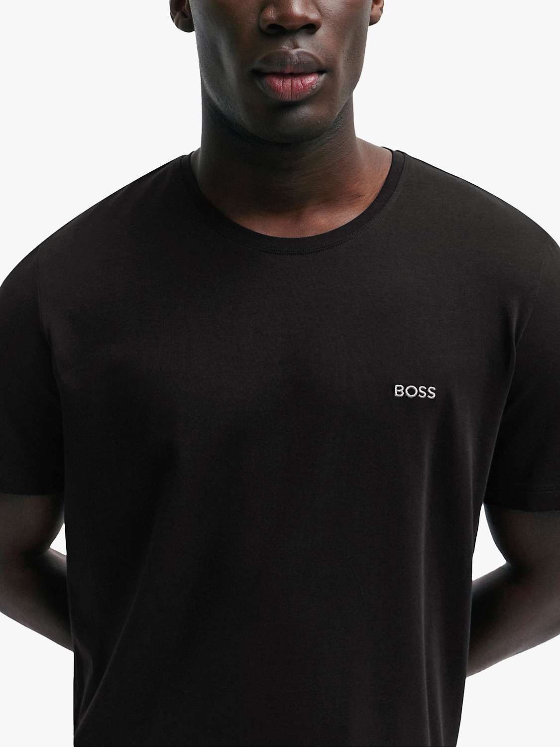 Buy BOSS Logo Cotton Blend Lounge Top Online at johnlewis.com
