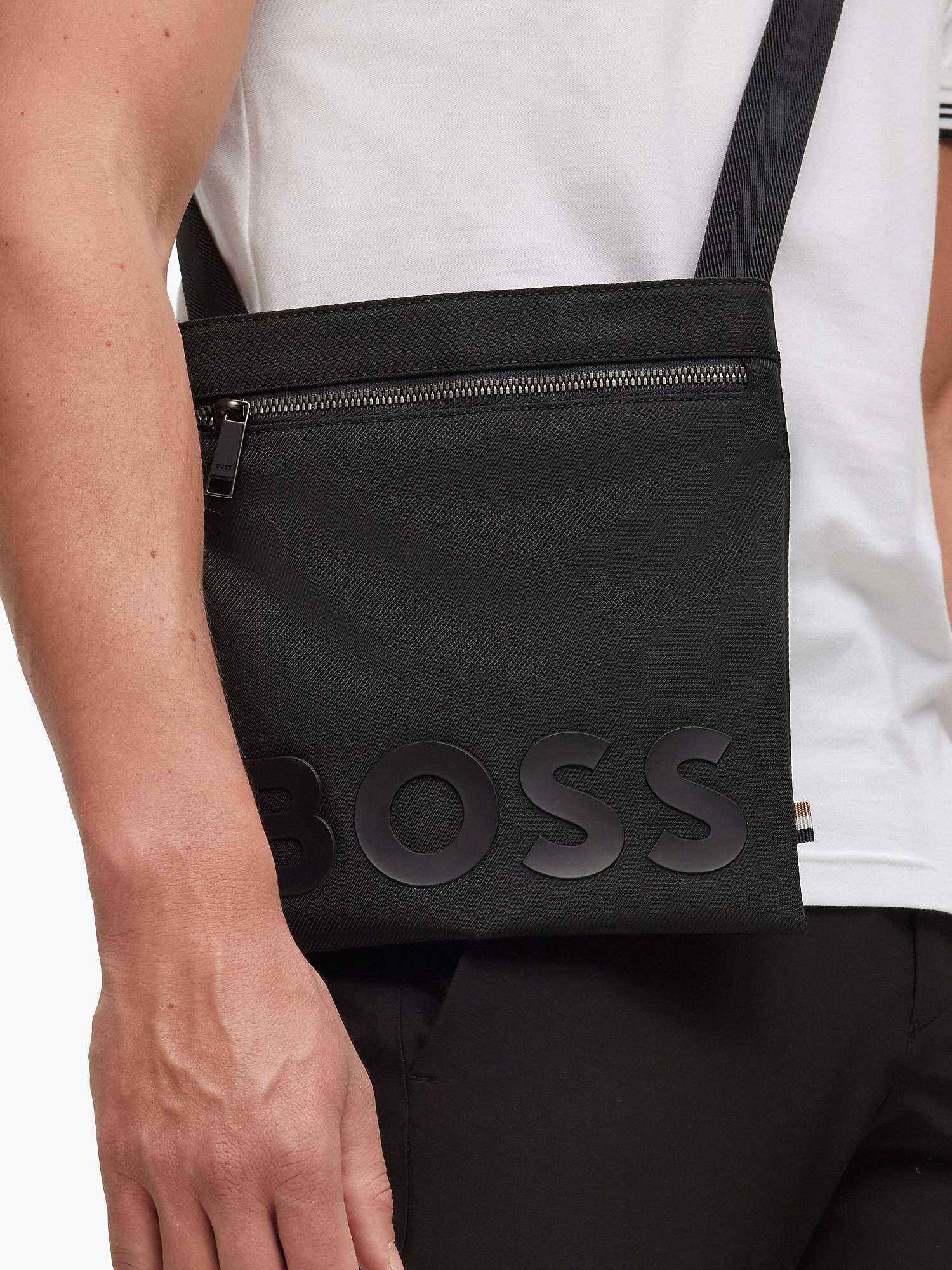 Buy BOSS Catch 2.0 Crossbody Bag, Black Online at johnlewis.com