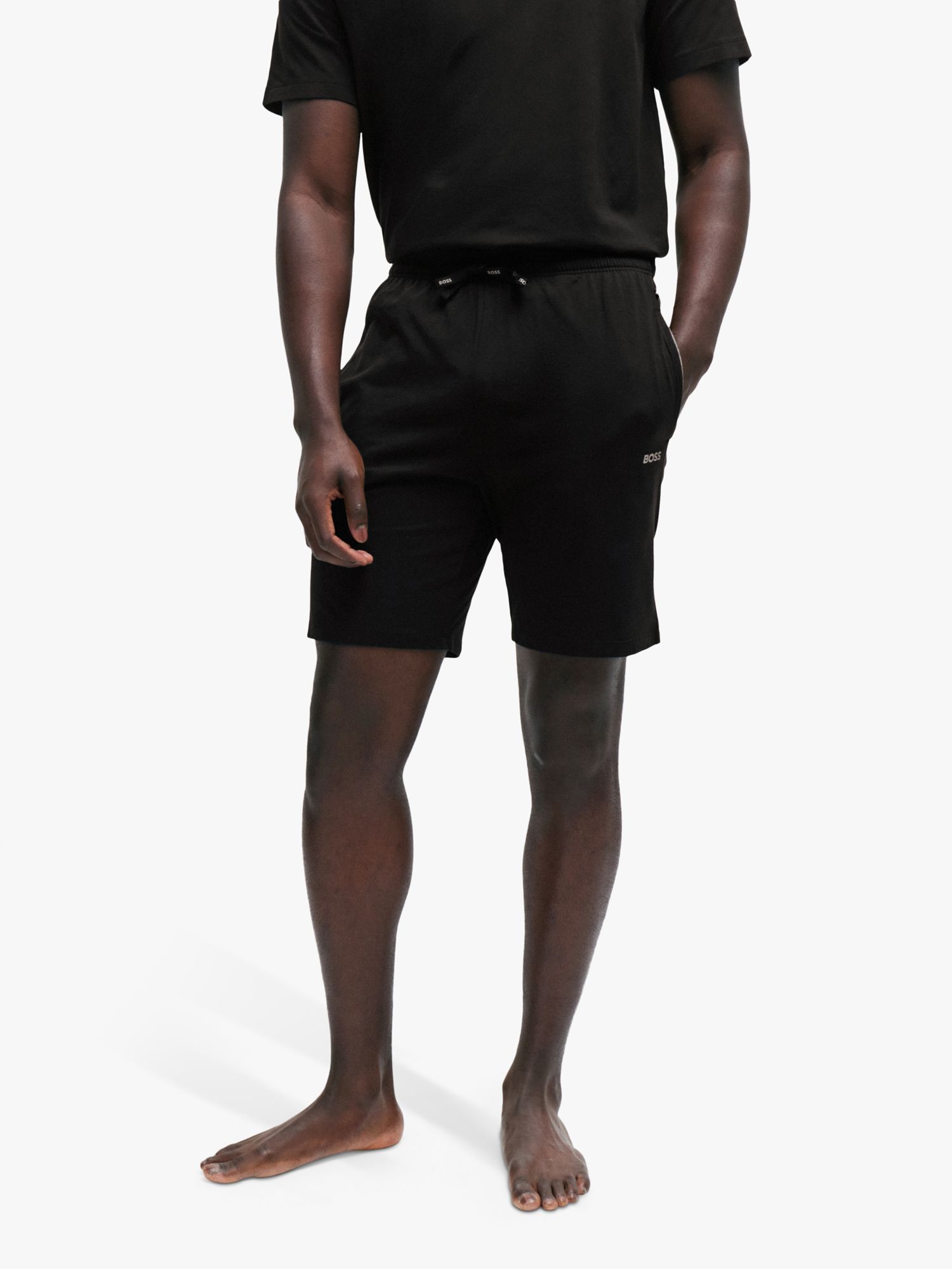 BOSS Mix&Match Embroidered Logo Shorts, Black, M