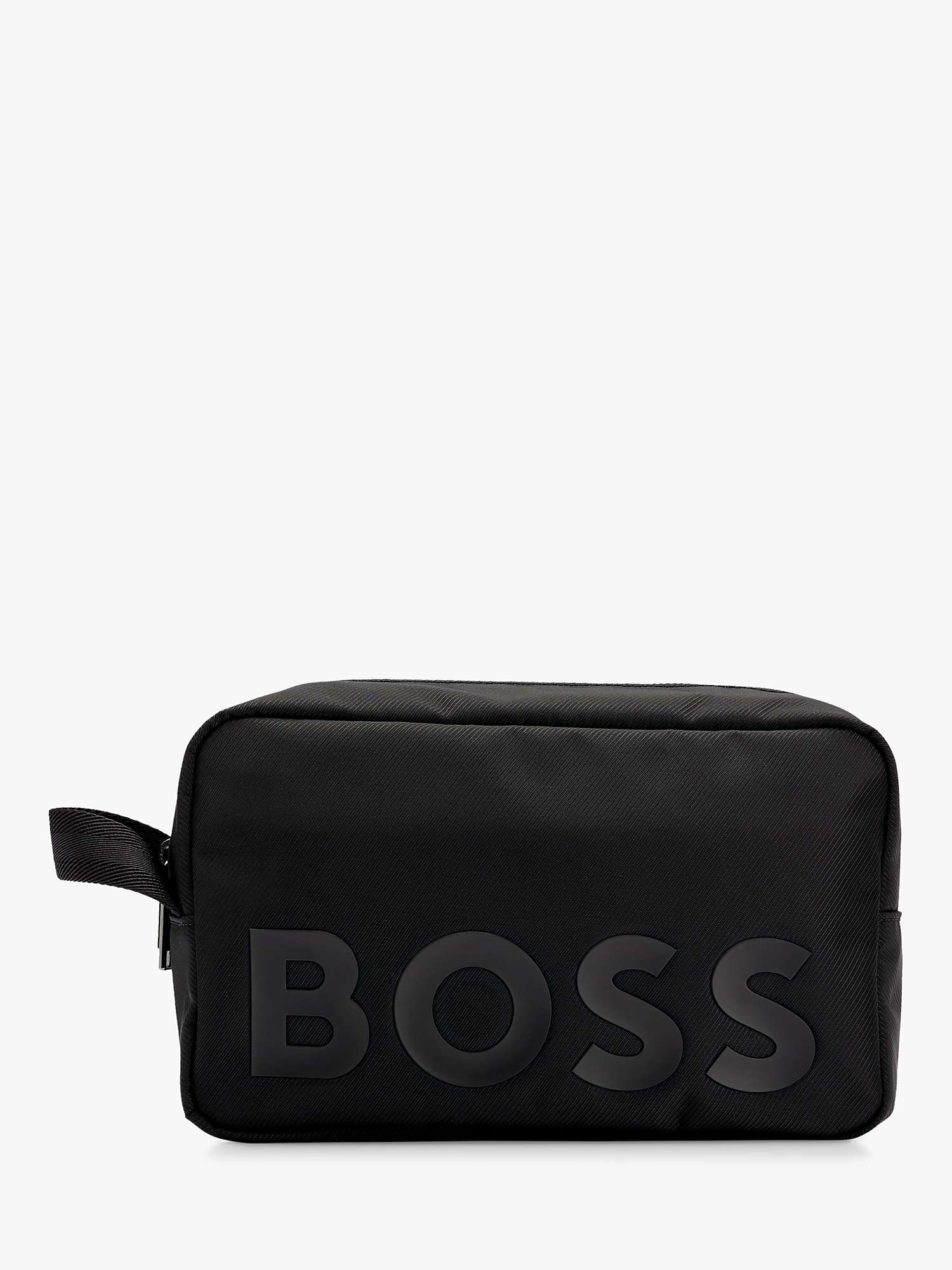Buy BOSS Recycled Logo Washbag, Black Online at johnlewis.com