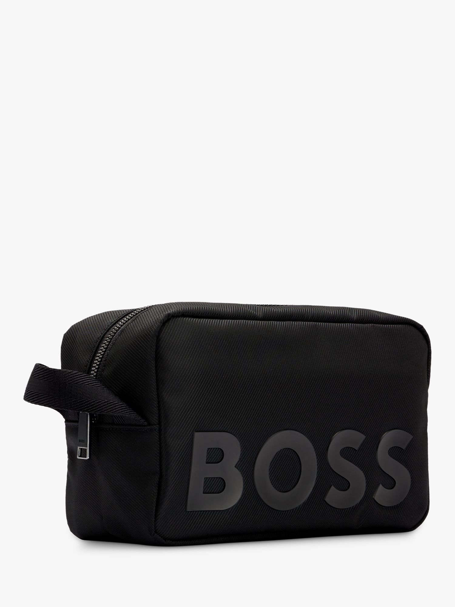 Buy BOSS Recycled Logo Washbag, Black Online at johnlewis.com