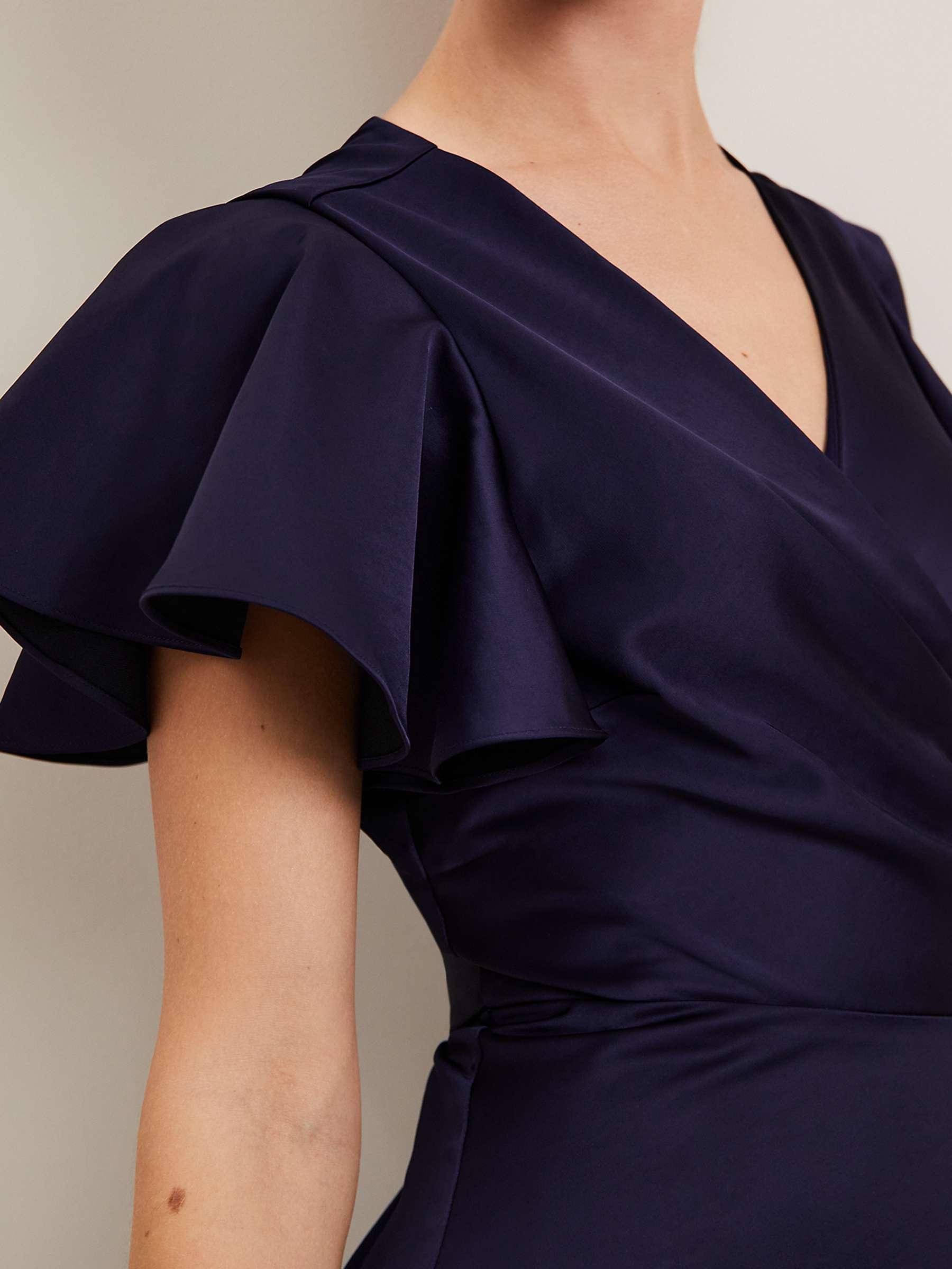 Buy Phase Eight Arabella Satin Maxi Dress, Navy Online at johnlewis.com