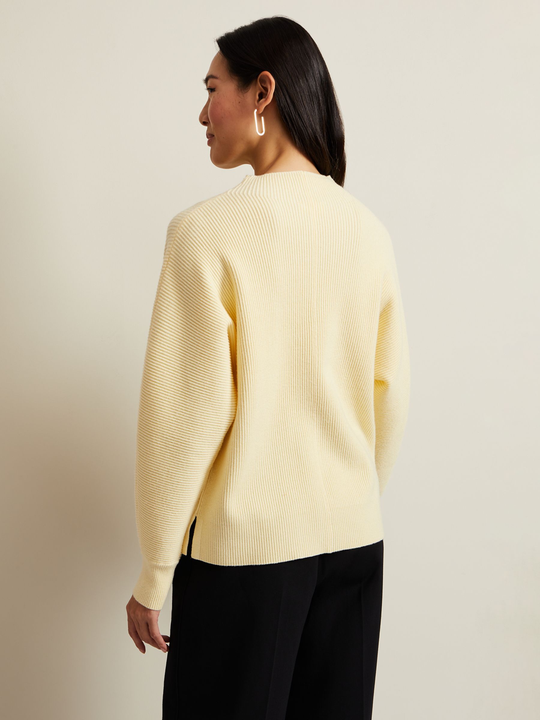 Buy Phase Eight Hannah Funnel Neck Jumper, Yellow Online at johnlewis.com