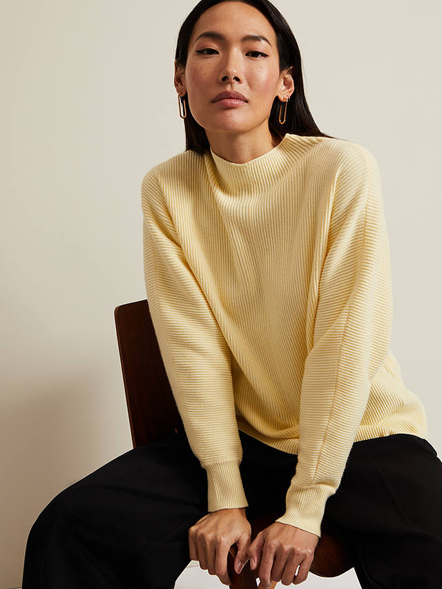 Phase Eight Hannah Funnel Neck Jumper, Yellow