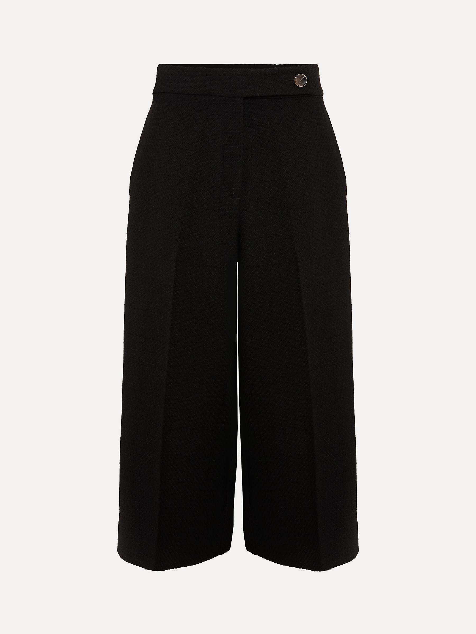 Buy Phase Eight Ripley Boucle Textured Culottes, Black Online at johnlewis.com