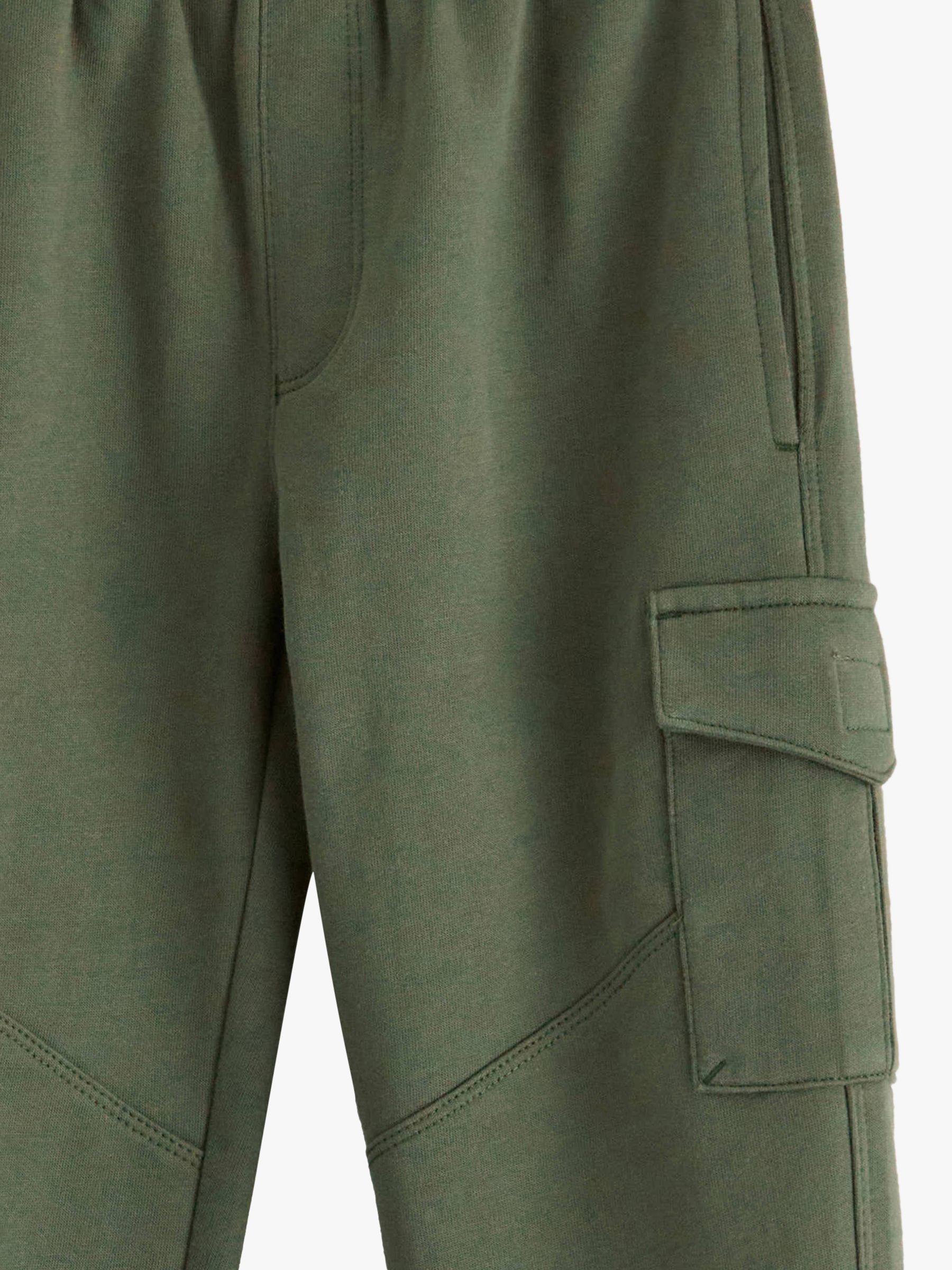 Lindex Kids' Jogger Style Cargo Trousers, Dark Dusty Khaki, 2-3 years