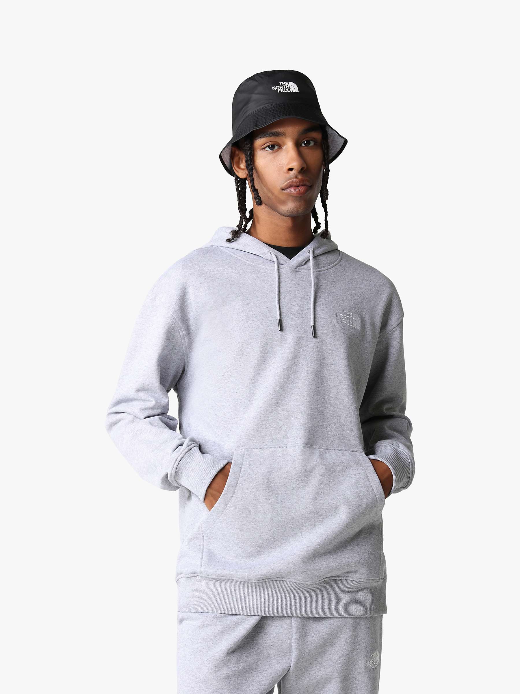 Buy The North Face Essential Relaxed Fit Hoodie, Light Grey Heather Online at johnlewis.com