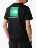The North Face Redbox Cotton T-Shirt, Black Optic/Emerald, Black Optic/Emerald