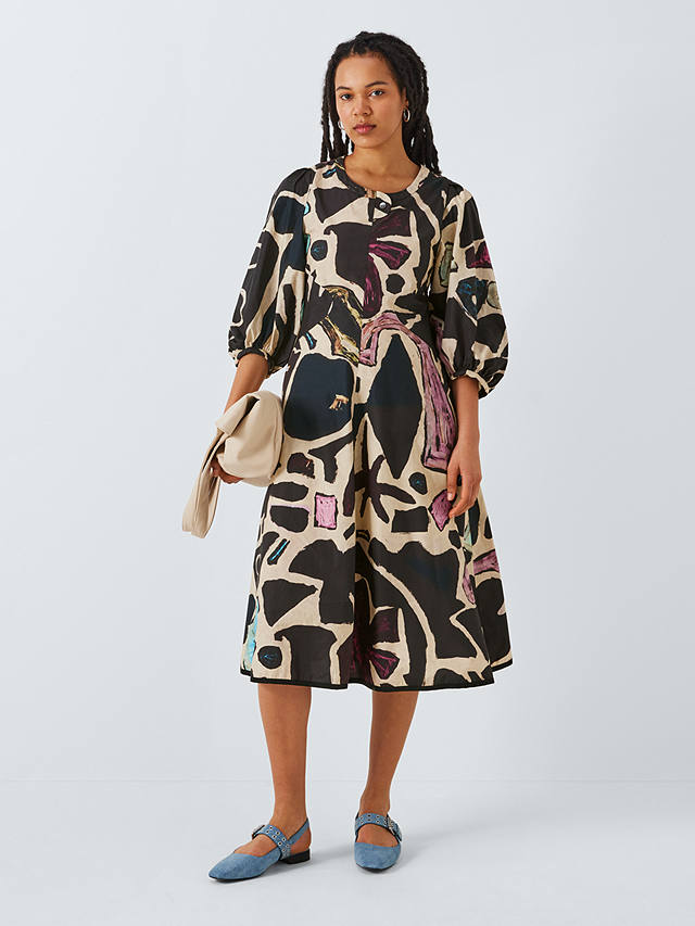 Weekend MaxMara Sassari Abstract Print Dress, Beige/Multi