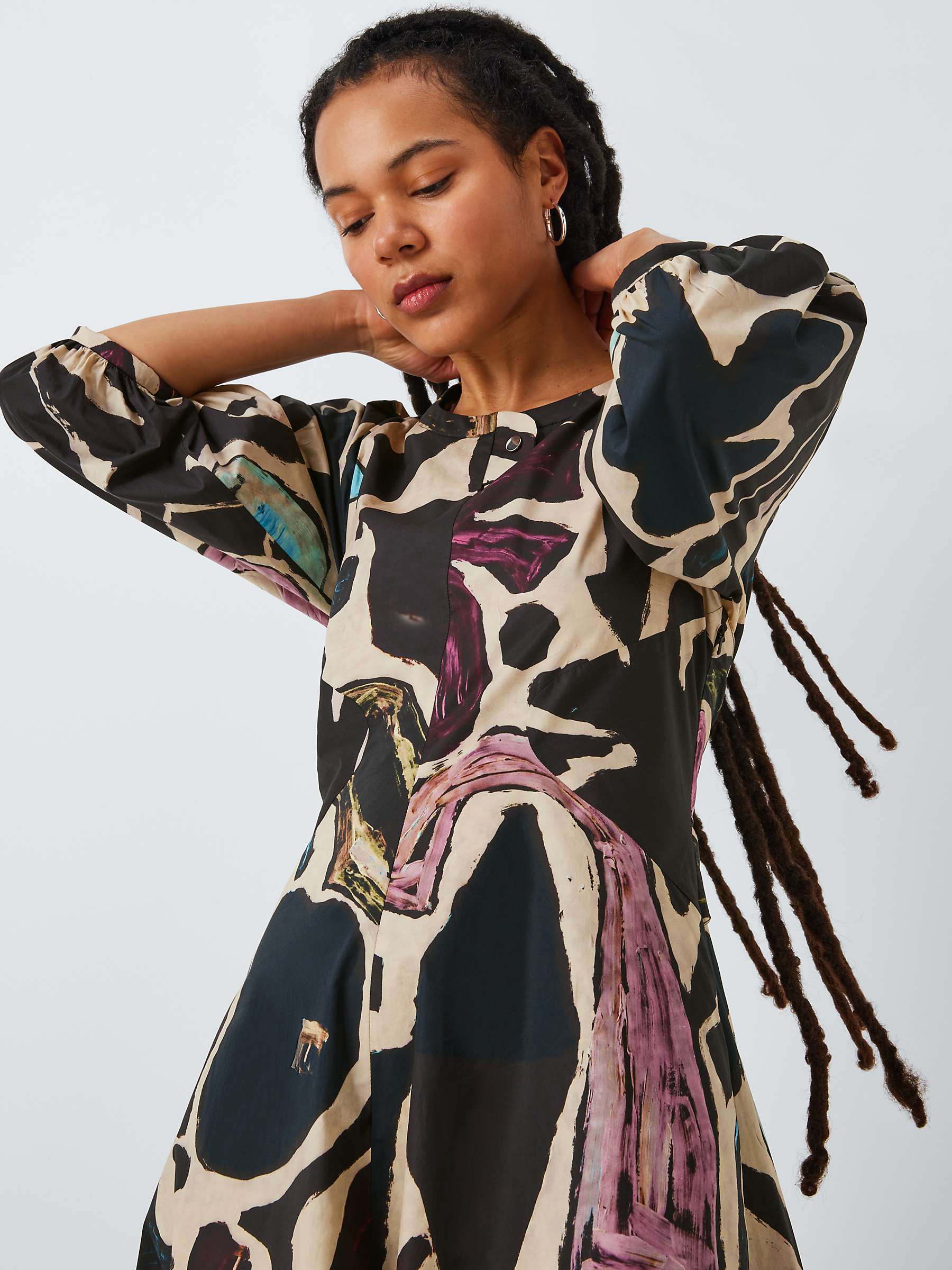 Buy Weekend MaxMara Sassari Abstract Print Dress, Beige/Multi Online at johnlewis.com