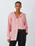 Weekend MaxMara Arnaldo Silk Hooded Shirt, Pink