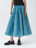 Weekend MaxMara Eros Silk Midi Skirt, Light Blue, Light Blue
