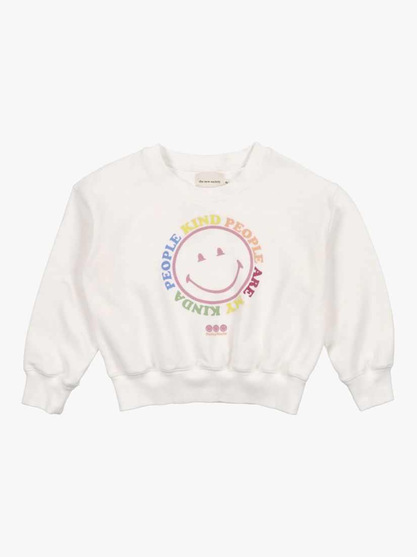 Buy The New Society Kids' Rolling Graphic Sweatshirt, Off White/Multi Online at johnlewis.com