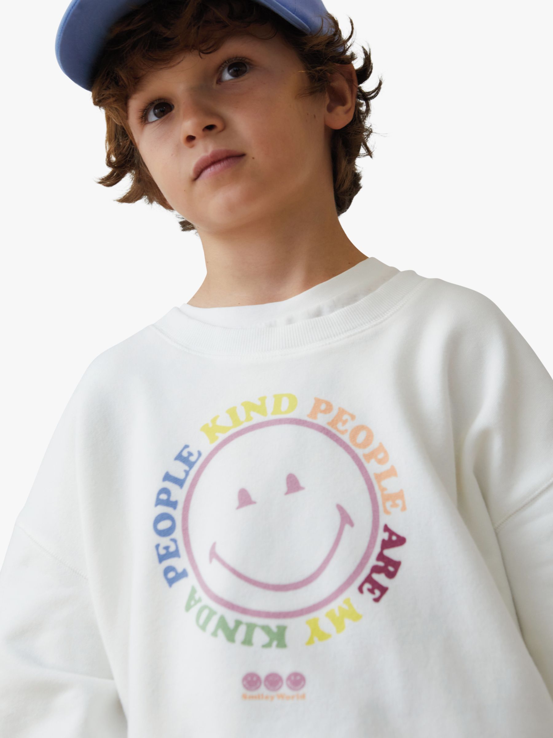 Buy The New Society Kids' Rolling Graphic Sweatshirt, Off White/Multi Online at johnlewis.com