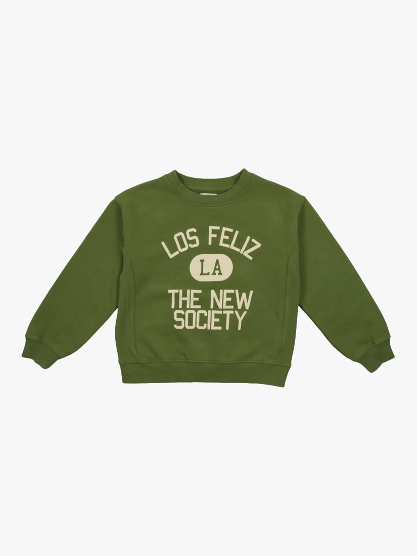 Buy The New Society Kids' Newbury Sweatshirt, Khaki/Multi Online at johnlewis.com