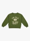 The New Society Kids' Newbury Sweatshirt, Khaki/Multi