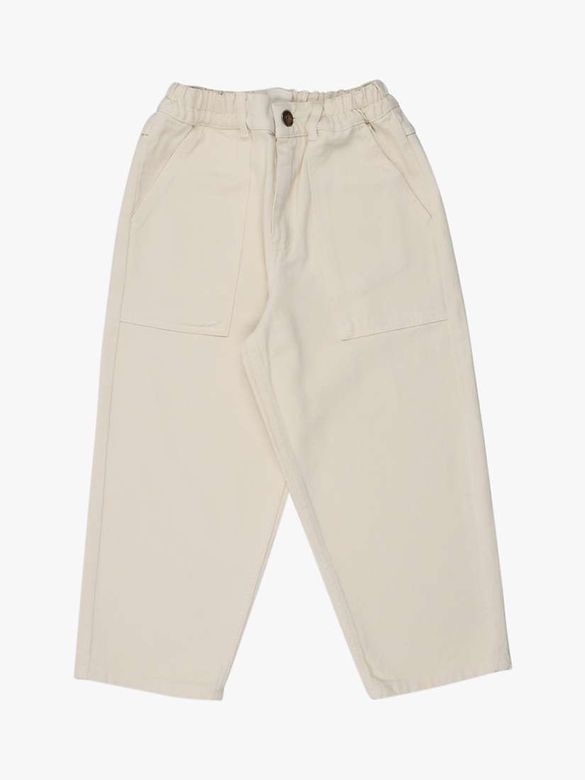 Buy The New Society Kids' Woodland Denim Trousers, Beige Online at johnlewis.com
