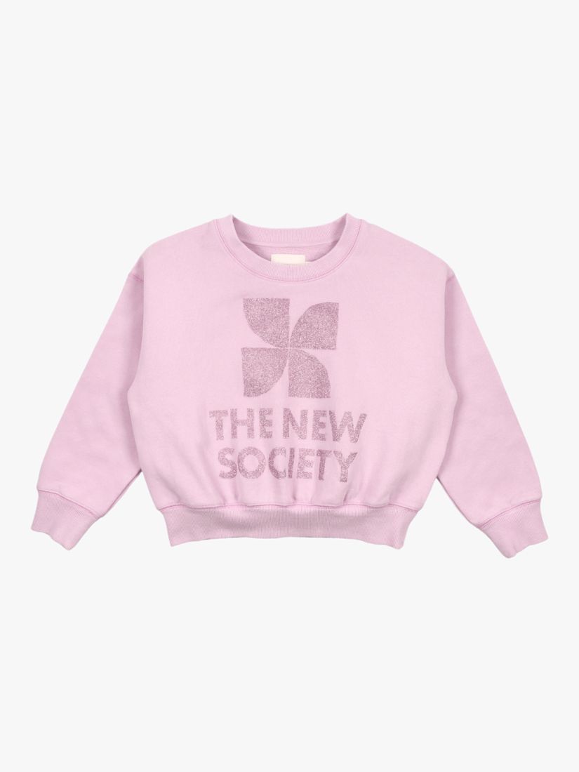 The New Society Kids' Ontario Sweatshirt, Iris Lilac, 10 years