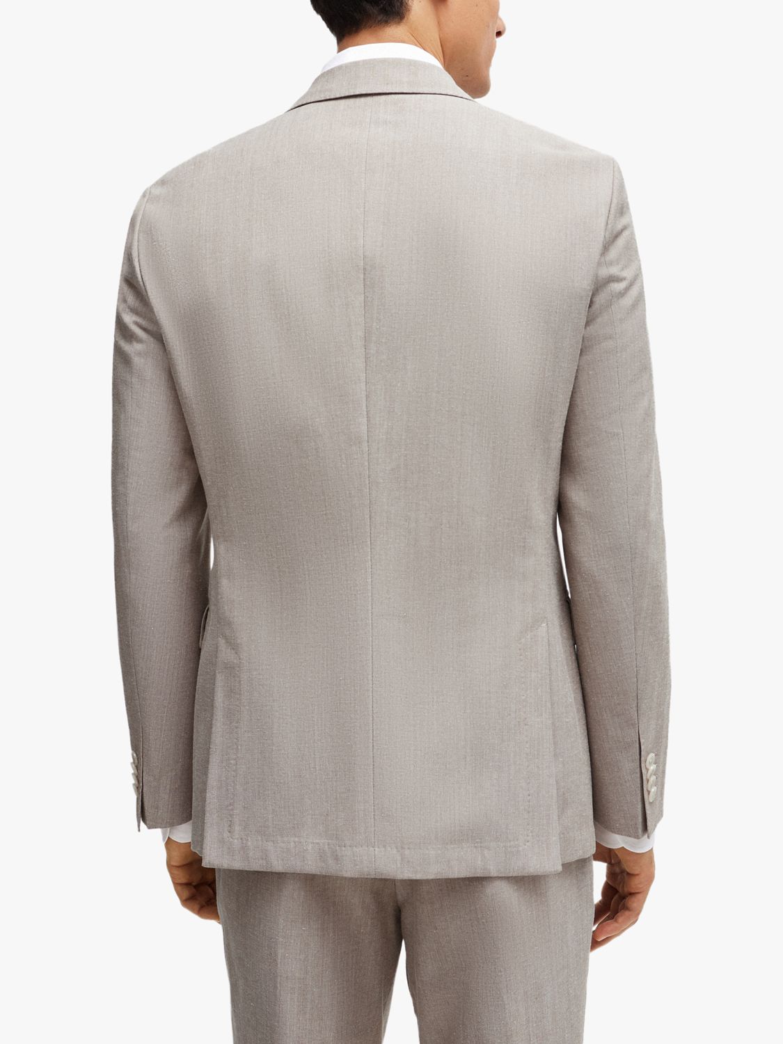 Buy BOSS H-Hutson Wool Blend Slimt Fit Suit Jacket, Medium Beige Online at johnlewis.com