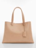 Mango Bello Large Shopper, Camel