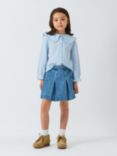 John Lewis Kids' Seersucker Stripe Shirt, Light Blue