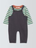 John Lewis ANYDAY Baby Stripe Top and Dungaree Set, Multi