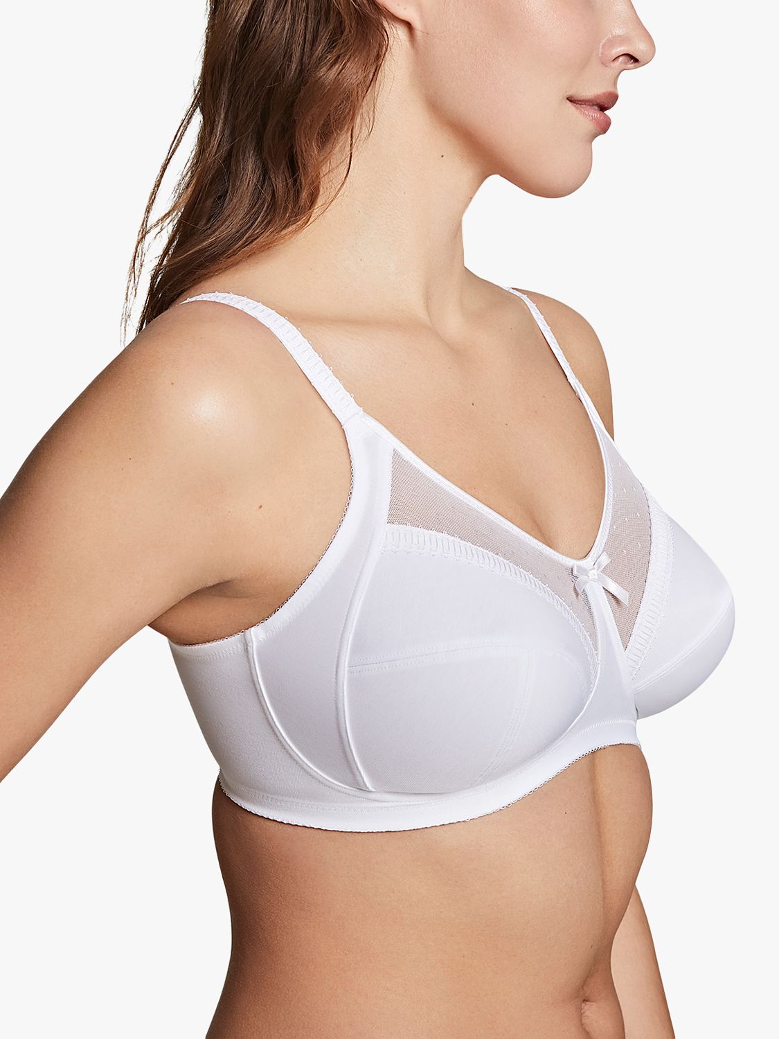 Royce Charlotte Fuller Cup Non-Wired Bra, White at John Lewis
