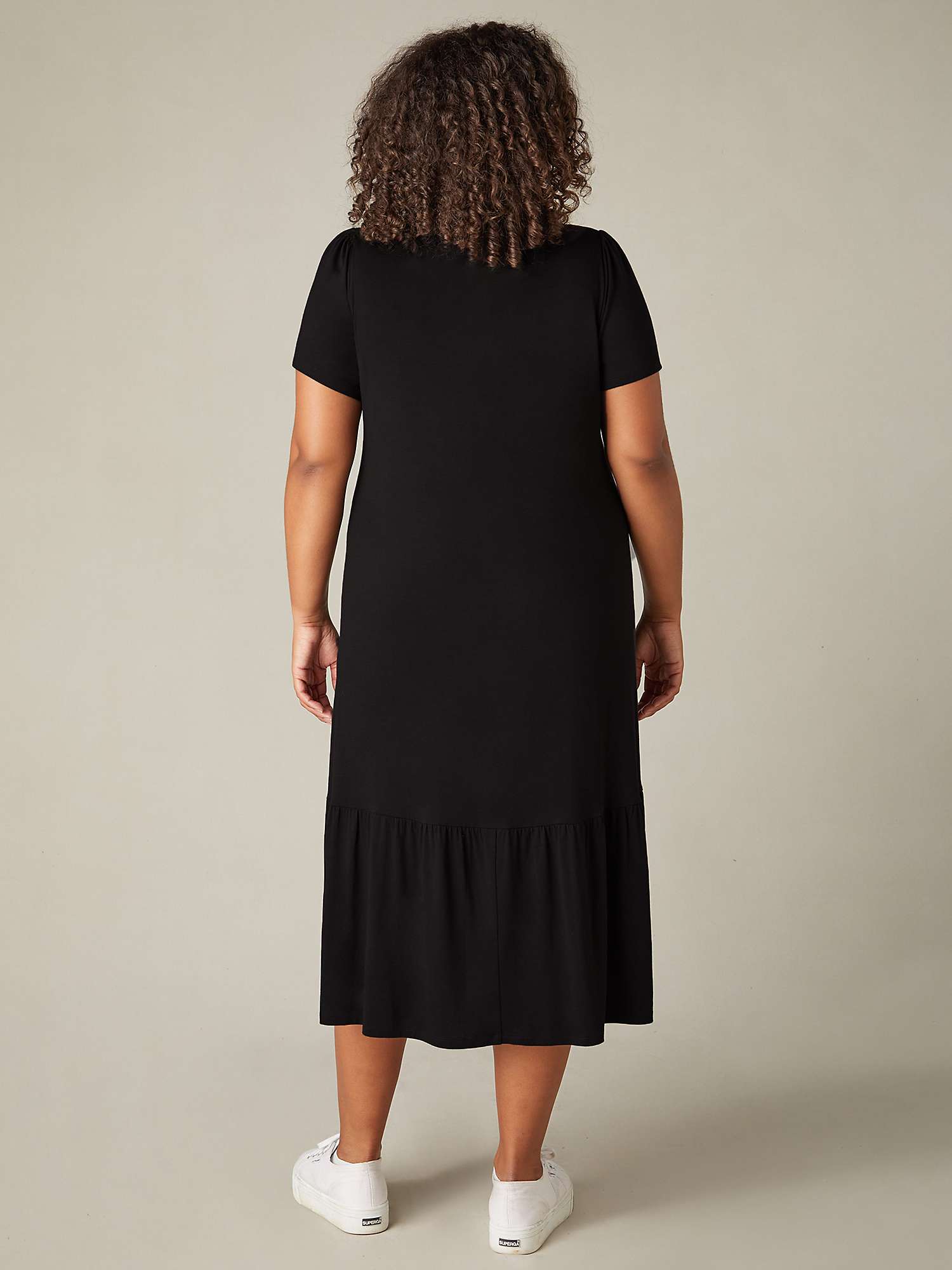 Buy Live Unlimited Curve Jersey Shirt Midaxi Dress, Black Online at johnlewis.com