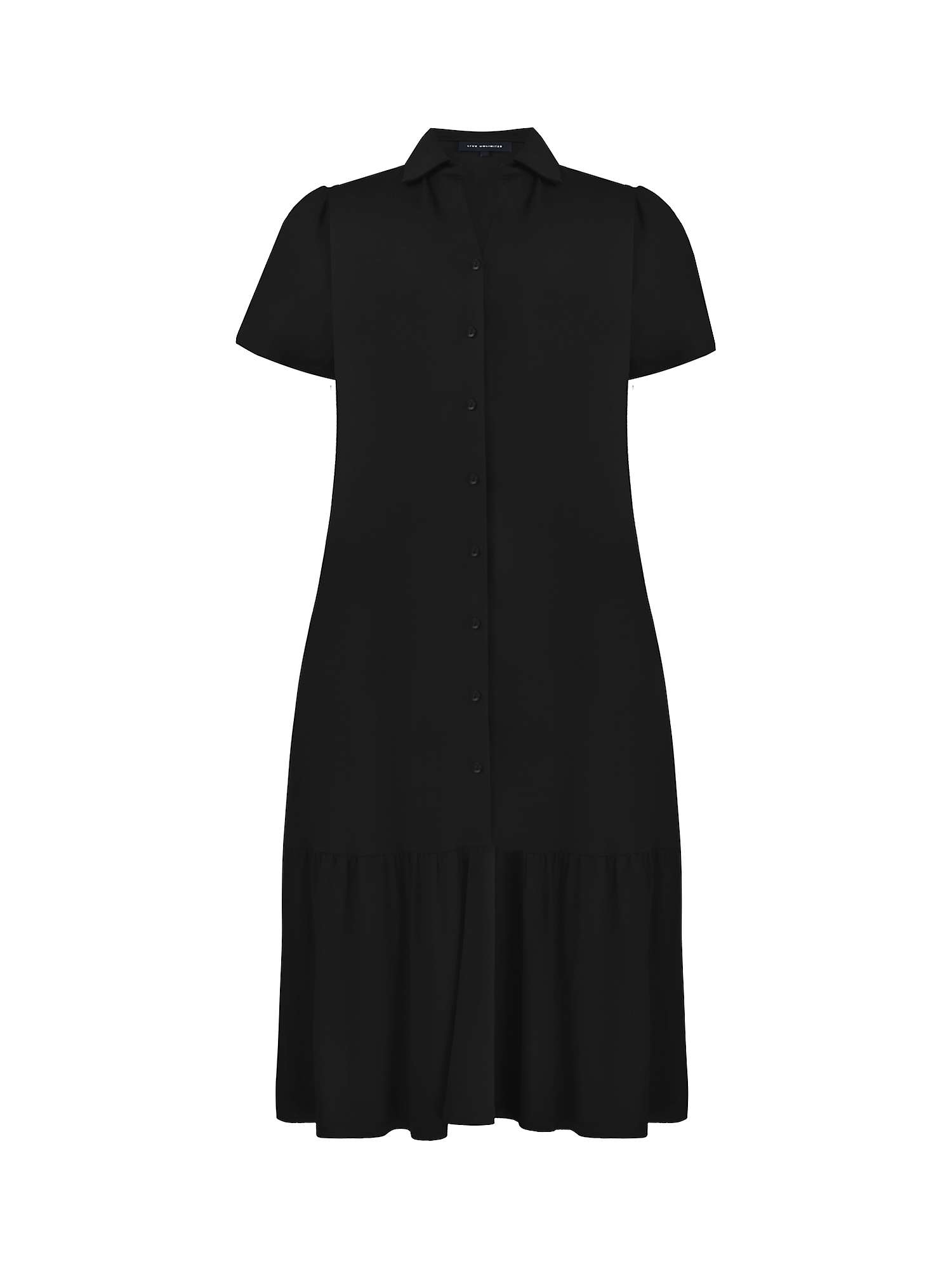 Buy Live Unlimited Curve Jersey Shirt Midaxi Dress, Black Online at johnlewis.com