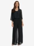 Gina Bacconi Chiffon Wide Leg Trousers, Black