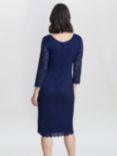 Gina Bacconi Melody Lace Wrap Dress, Navy