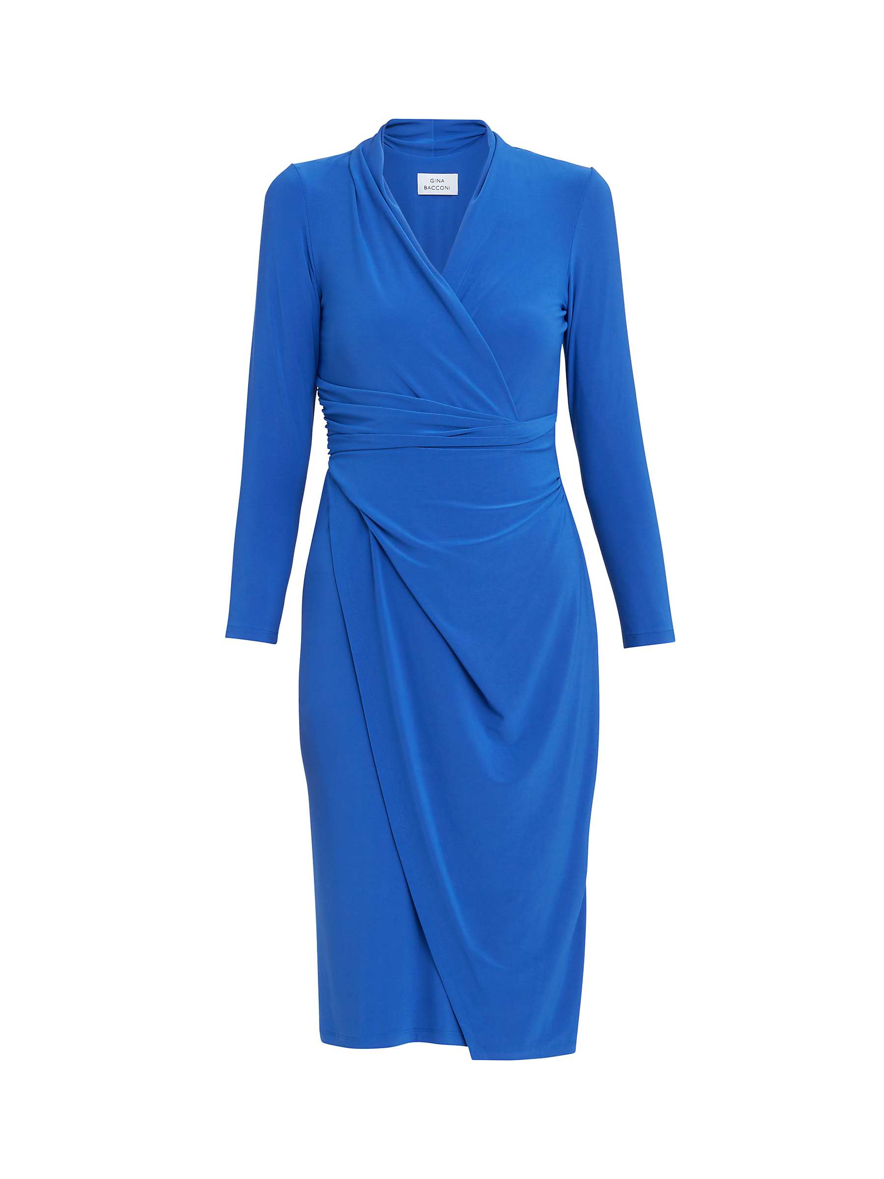 Buy Gina Bacconi Gloria Jersey Wrap Effect Dress, Cobalt Online at johnlewis.com