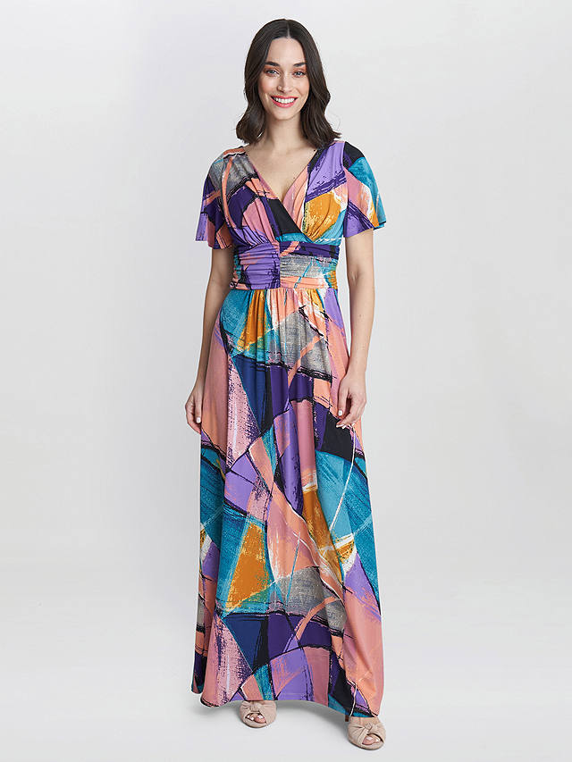 Gina Bacconi Elodie Jersey Maxi Dress, Multi