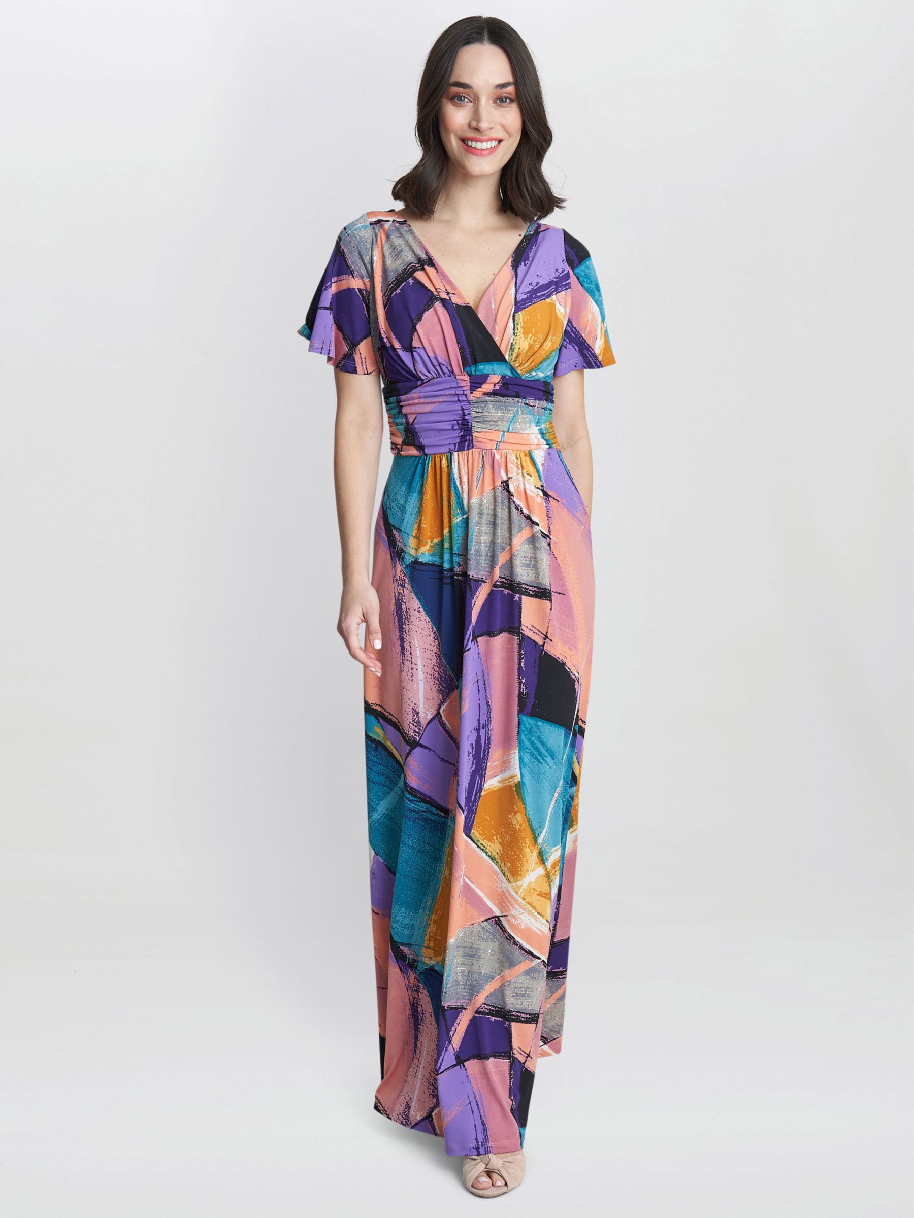 Buy Gina Bacconi Elodie Jersey Maxi Dress, Multi Online at johnlewis.com