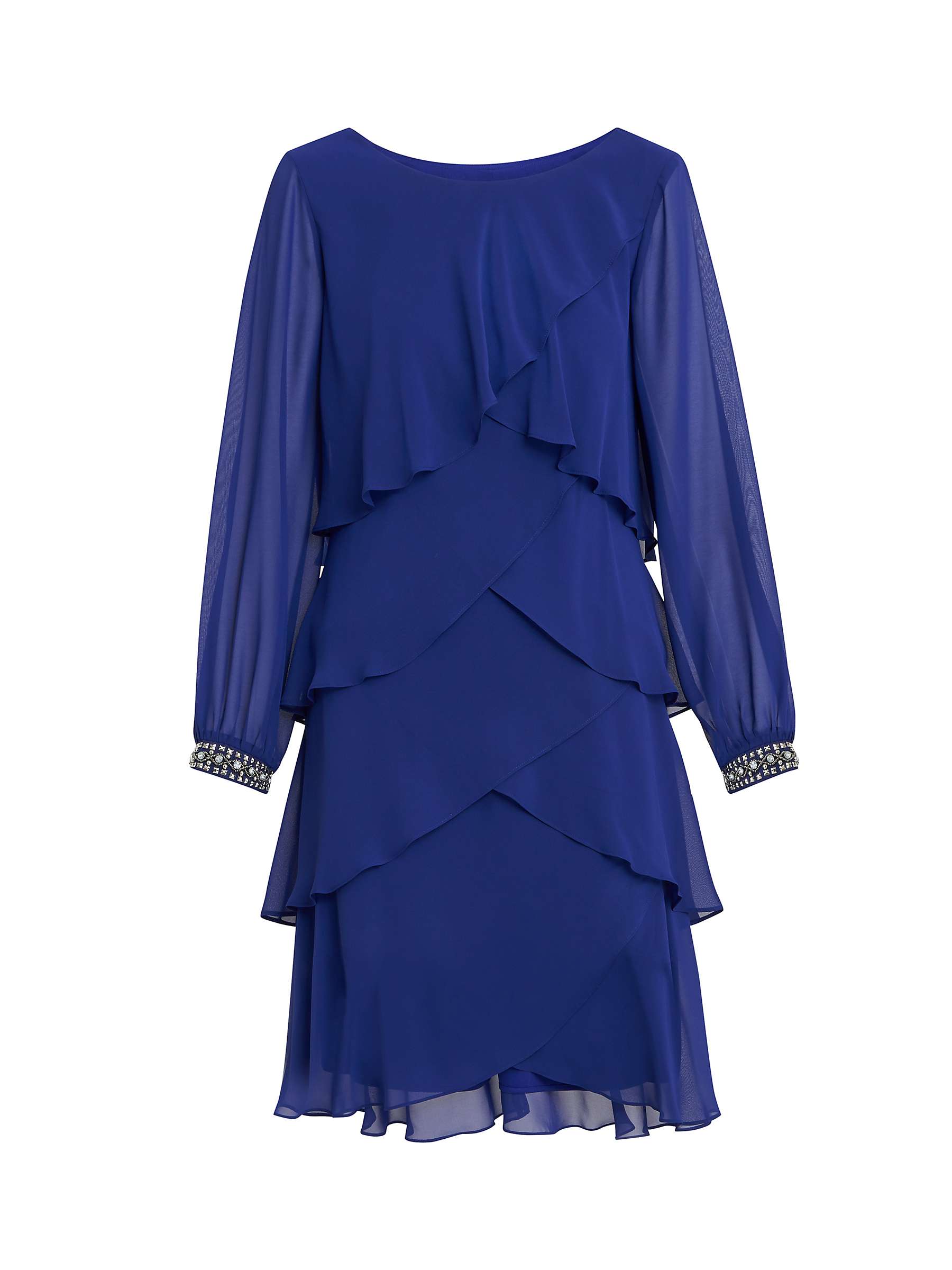 Buy Gina Bacconi Sakura Tiered Rhinestone Cuff Dress, Iris Online at johnlewis.com