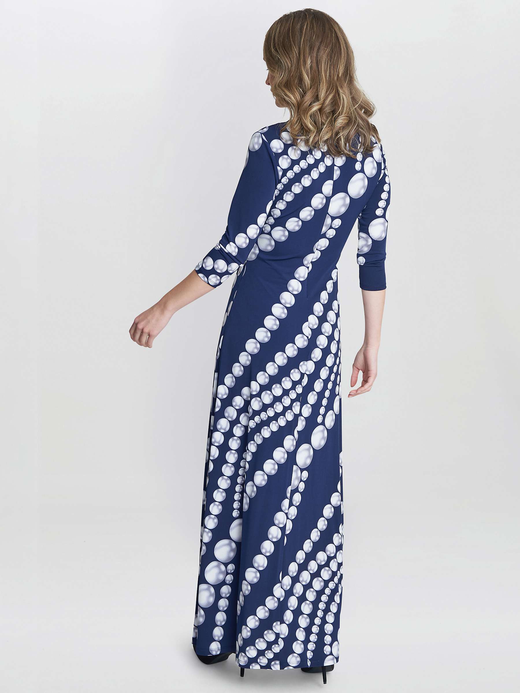 Buy Gina Bacconi Carly Jersey Wrap Maxi Dress, Navy Pearl Online at johnlewis.com