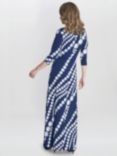 Gina Bacconi Carly Jersey Wrap Maxi Dress, Navy Pearl