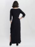 Gina Bacconi Jean Embellished A-Line Maxi Dress, Black