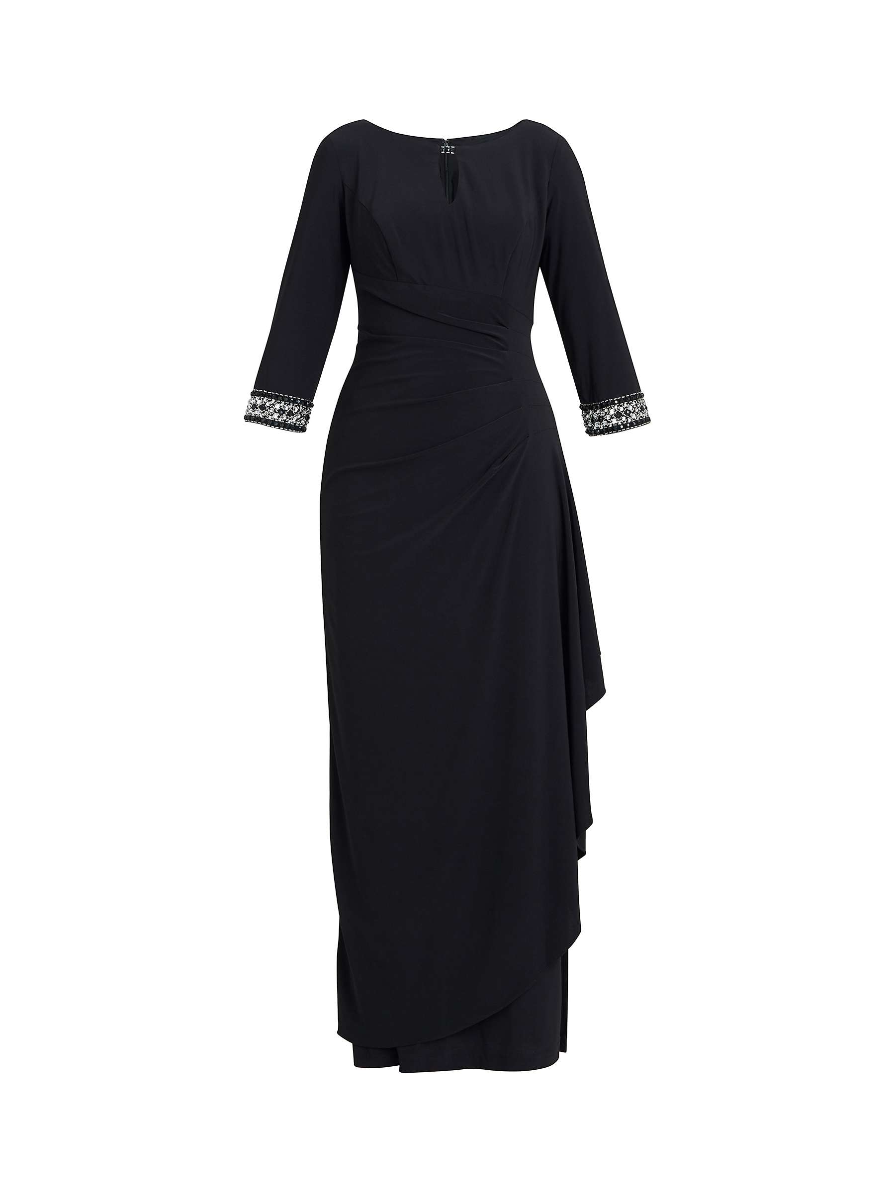 Buy Gina Bacconi Jean Embellished A-Line Maxi Dress, Black Online at johnlewis.com