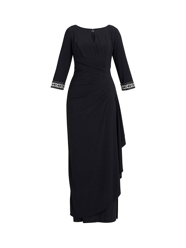 Gina Bacconi Jean Embellished A-Line Maxi Dress, Black