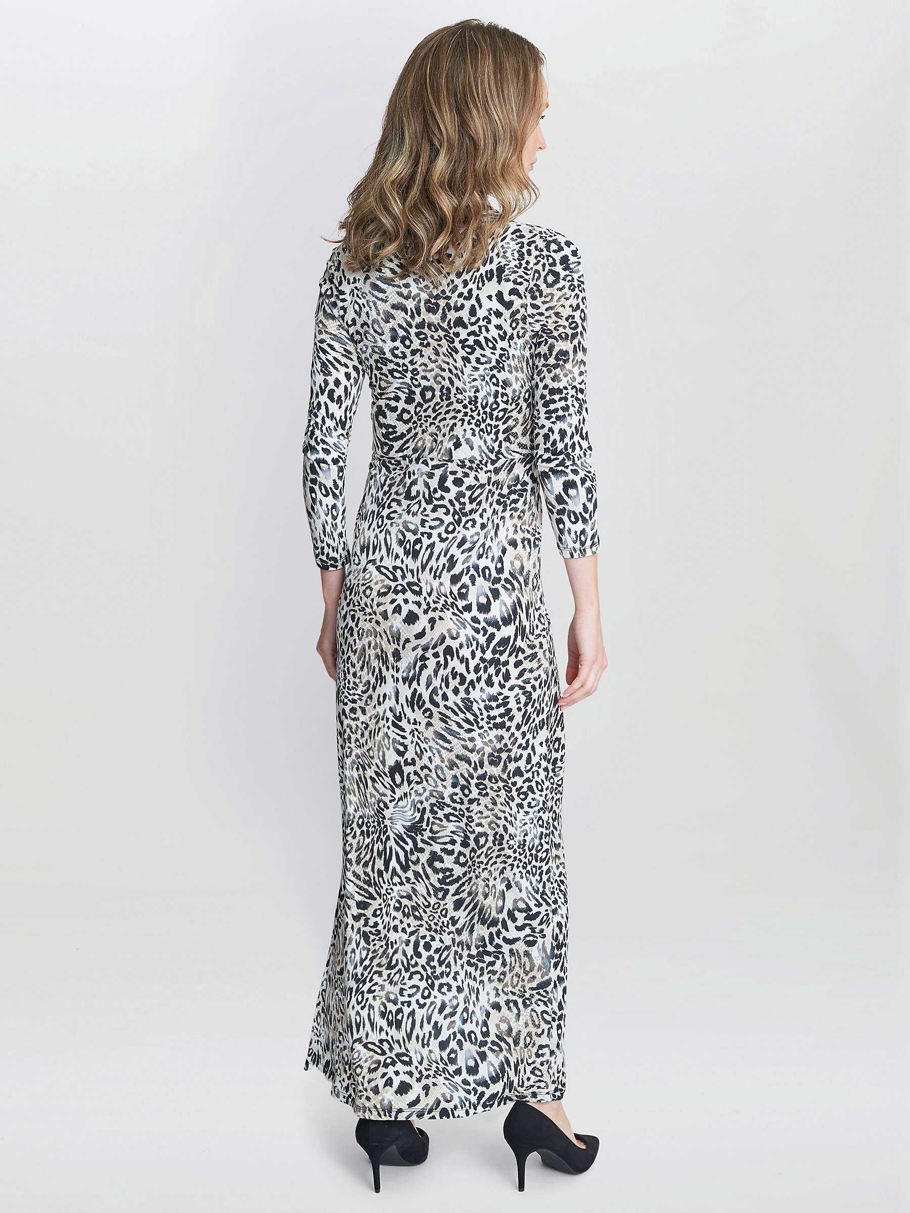 Buy Gina Bacconi Keri Jersey Wrap Maxi Dress, Black/Beige Online at johnlewis.com