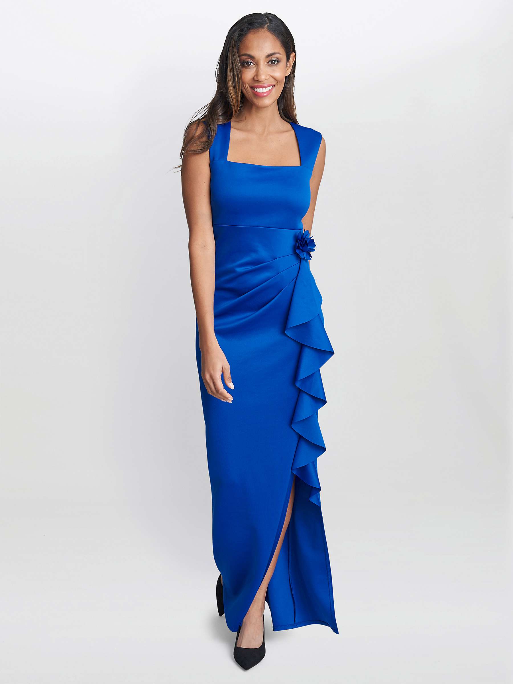 Buy Gina Bacconi Patsy Square Neckline Maxi Dress, Royal Online at johnlewis.com