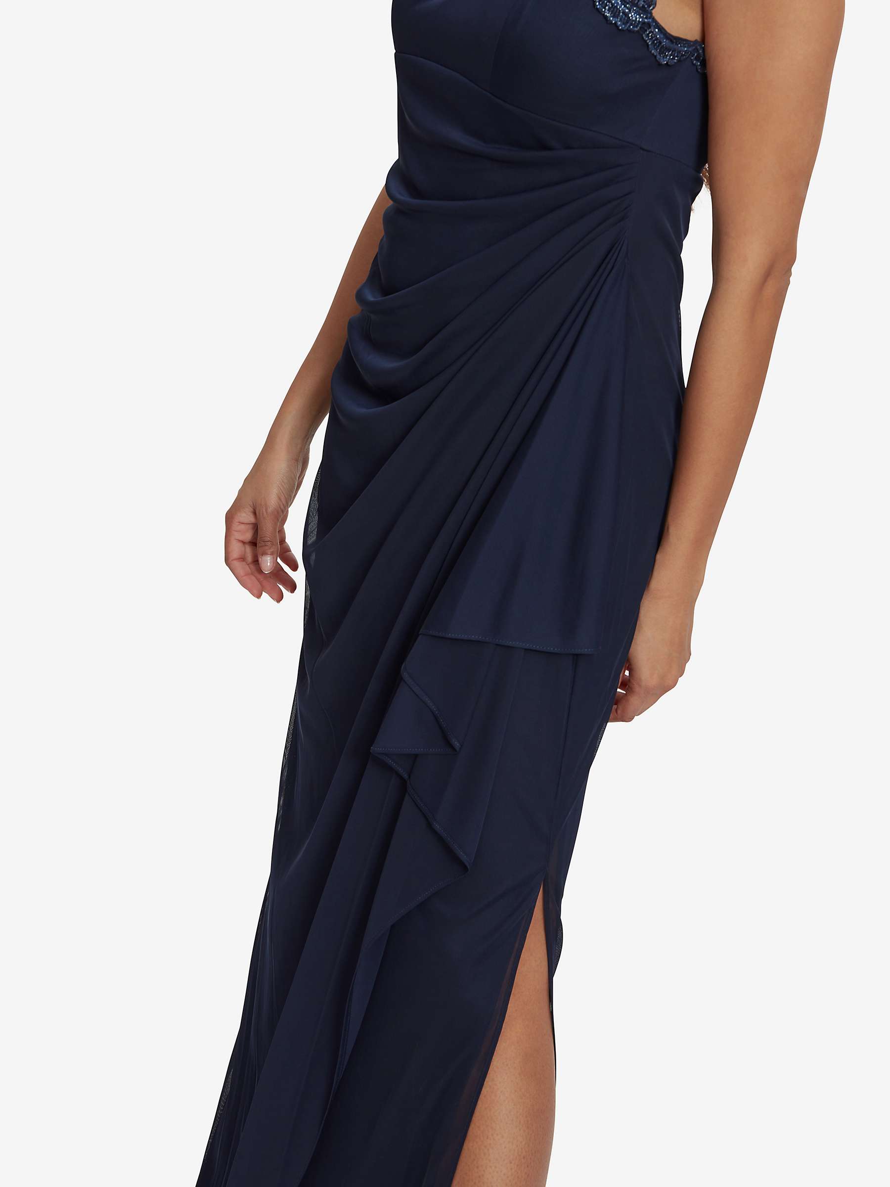Buy Gina Bacconi Eleanor Maxi Mesh Dress, Navy Online at johnlewis.com