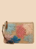 White Stuff Sophie Embroidered Pouch, Natural/Multi