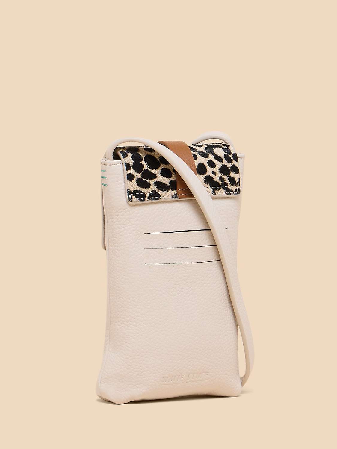 Buy White Stuff Clara Mini Buckle Leather Bag, Natural/Multi Online at johnlewis.com