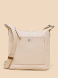 White Stuff Mini Leather Crossbody Bag, Mid Coral