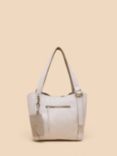 White Stuff Hannah Leather Tote Bag, Pale Ivory
