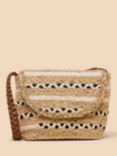 White Stuff Demi Jute Mini Crossbody Bag, Multi