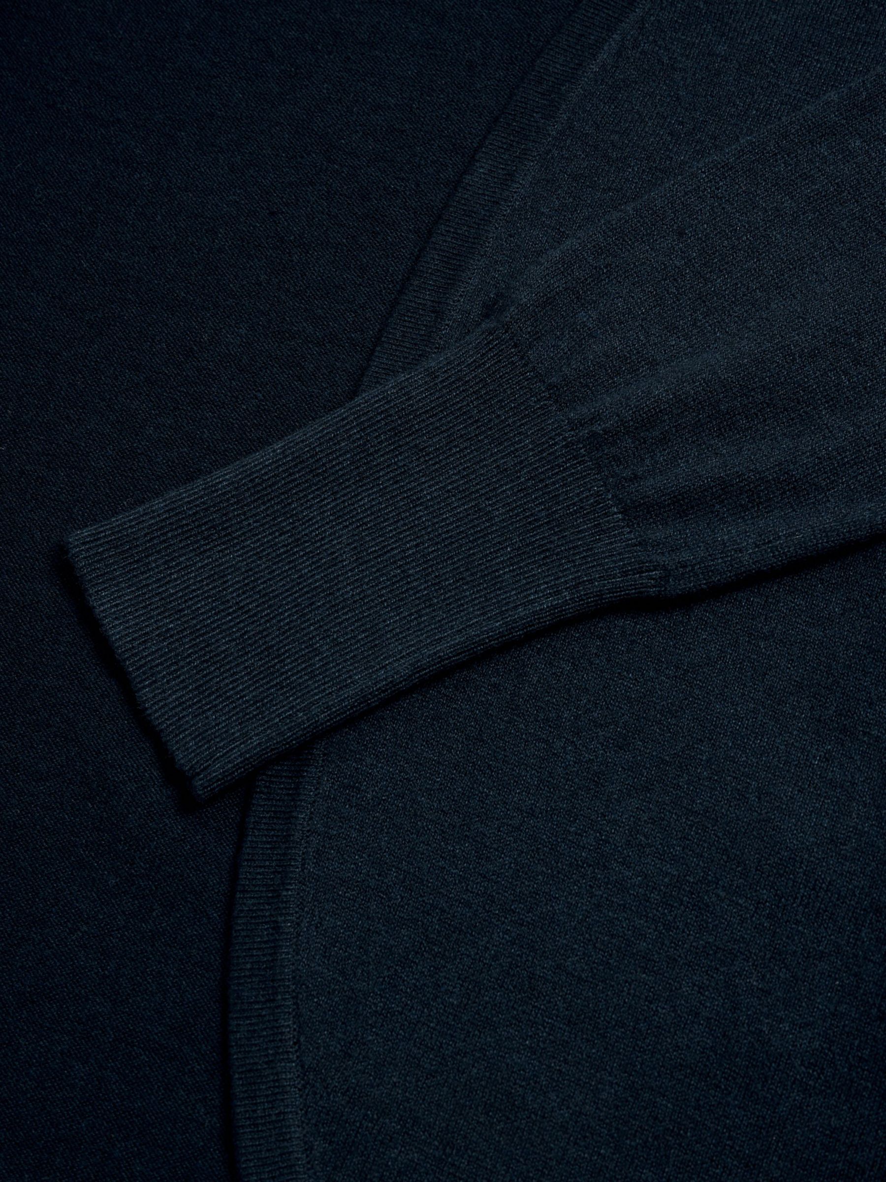 White Stuff Leah Fine Knit Curved Hem Cardigan, Dark Navy, XL